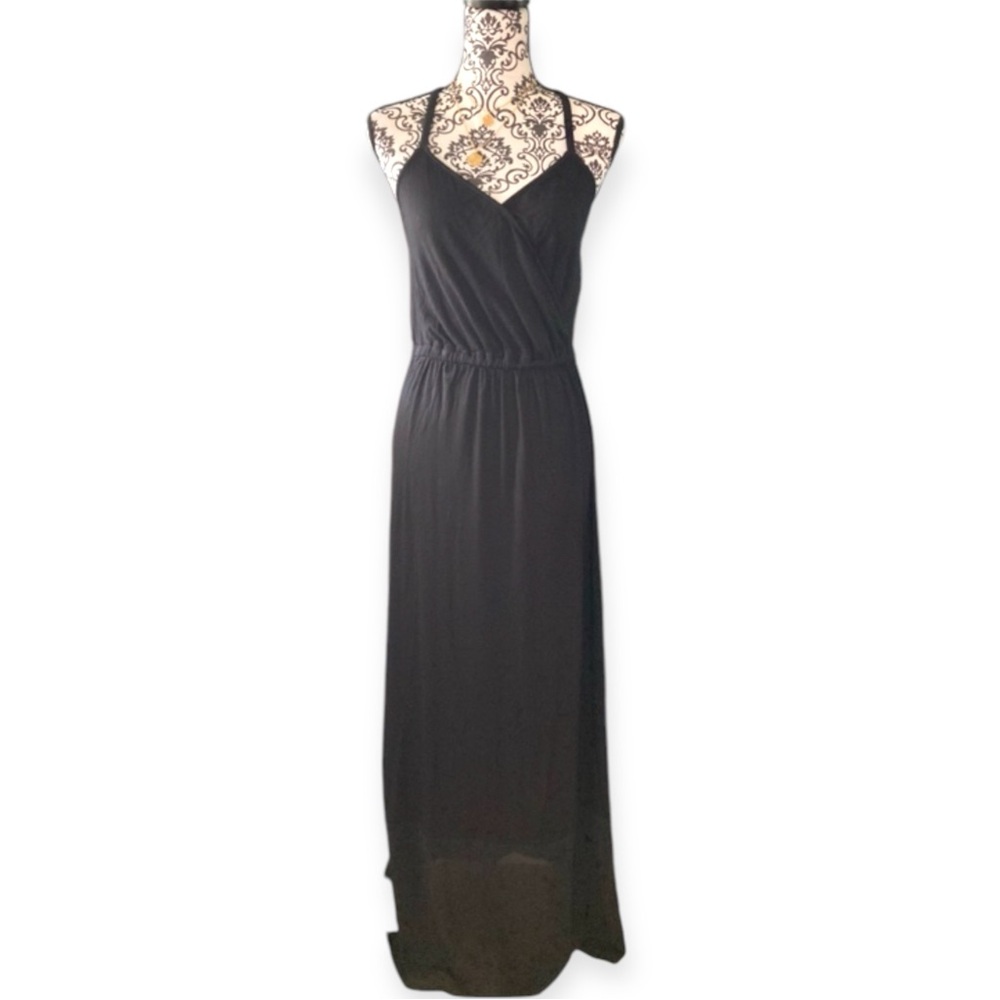 Mossimo | Women’s Long Black Spaghetti Strap Maxi Dress - Picture 1 of 8